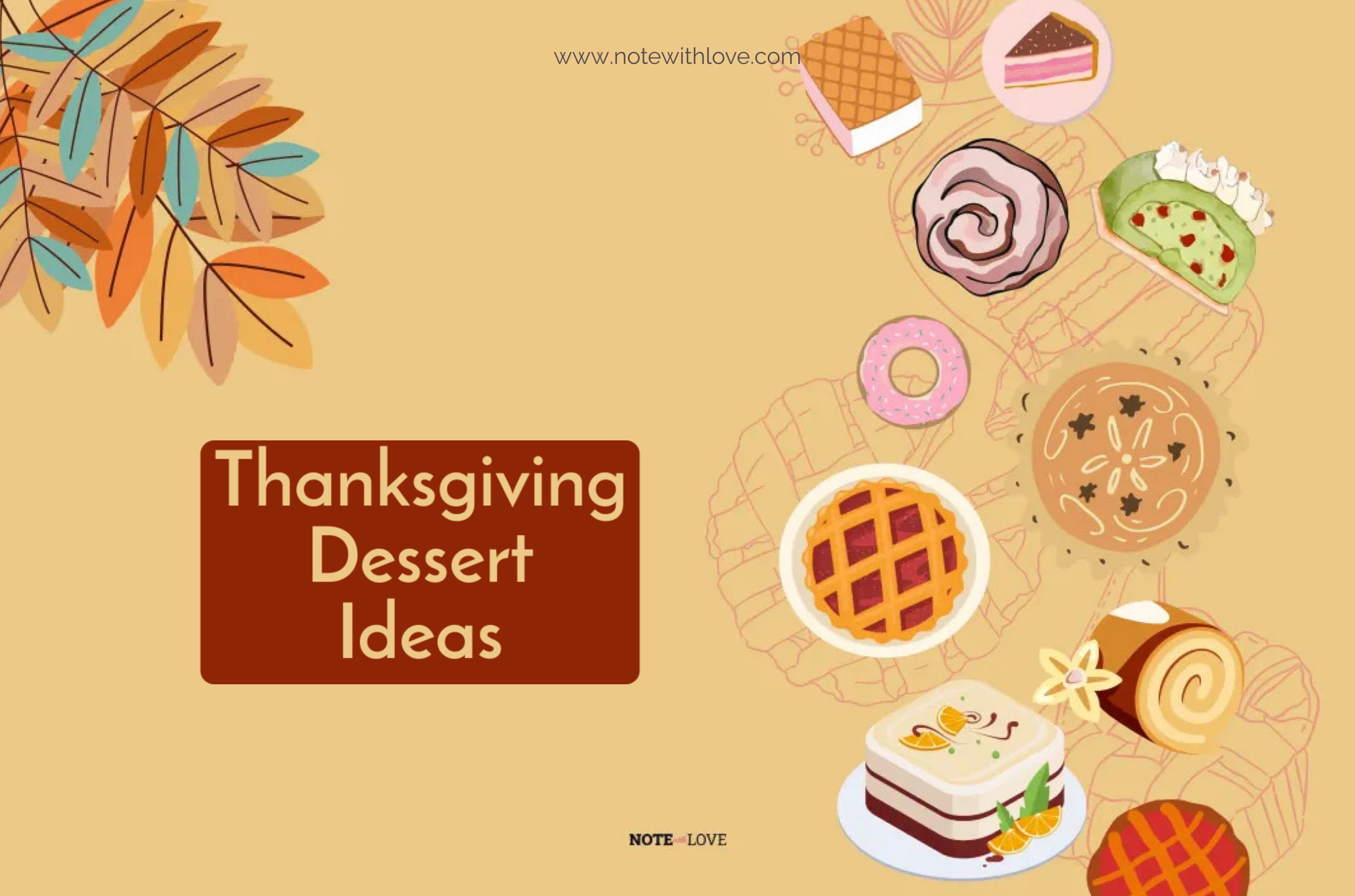 A selection of delectable desserts specifically related to Thanksgiving meal.