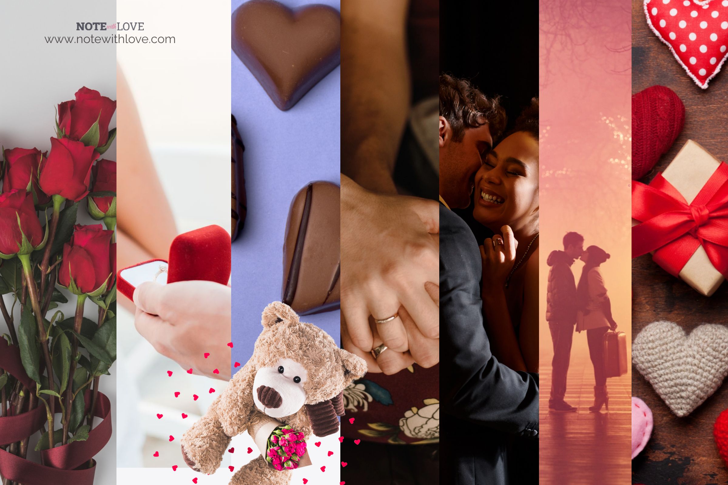 8 different images together representing the Valentine's week